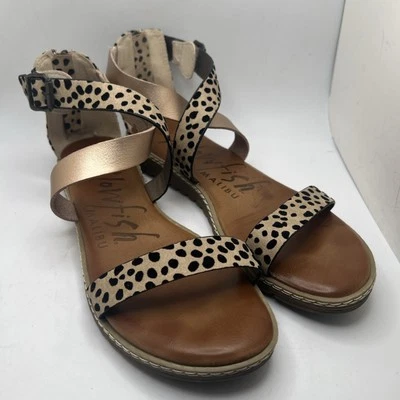 Sandalias planas Blowfish para mujer con correa en el tobillo y cremallera trasera - 8,5 Foto 1 de 4