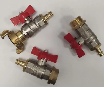 MARKENLOS Sirocco Adapter Druckluft mit Kugelhahn 1/2" zum Ausblasen div. Varianten