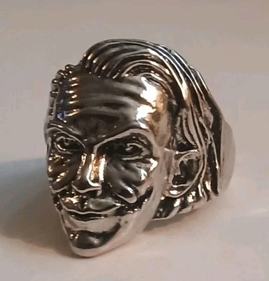 Anillo Busto Cabeza Joker Tono Plata Vintage Talla 11.5 Batman Némesis  Foto 1 de 4