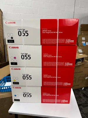 Canon CRG 055 Standard Capacity Toner set Black Cyan Magenta Yellow - Image 1 of 3