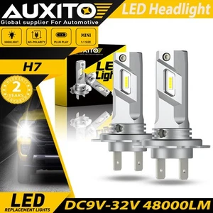 AUXITO H7 LED Headlight Conversion Kit High Low Beam Bulbs 60W Super White Light - Imagen 1 de 11