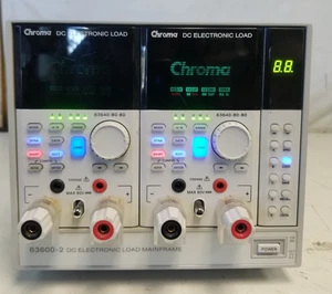 Chroma 63600-2 DC Electronic Load Mainframe w/ x2 Chroma 63640-80 Load Module's - Picture 1 of 13