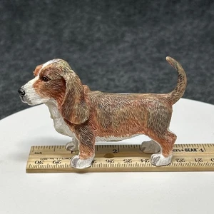 Vintage Russ Basset Hound Dog Figurine Small 2" Tall 4" Long Collectible Decor - Picture 1 of 9