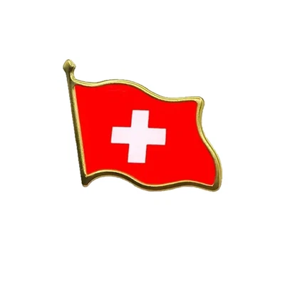 Schweiz Anstecker Pin Fahne schweizer Flagge Anstecknadel Button Switzerland - Bild 1 von 2