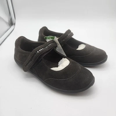 Zapatos Lands End Comfort Mary Jane Gamuza Niños Marrón Talla 1M Foto 1 de 4