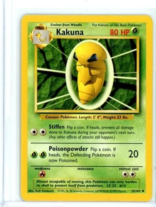 Kakuna 33/102 Base Set Unlimited - Pokemon TCG 1999 - Picture 1 of 2