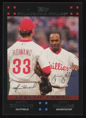 2007 Topps Aaron Rowand/Jimmy Rollins Philadelphia Phillies #658 - Image 1 of 2