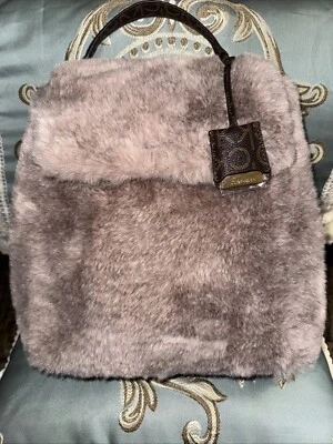 Calvin Klein Leilani Faux Fur Backpack Mauve  NWOT Never Used Gorgeous - Image 1 of 4