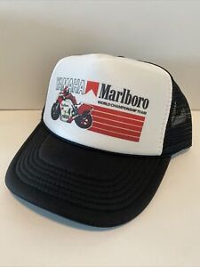 Vintage Yamaha Motorcycle Racing Hat Trucker Hat Black Cap Unworn SnapBack Hat