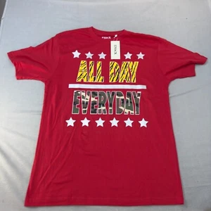 ESMX Shirt XL Red Mens All Day Every Day Hip Hop Crew Neck Streetwear Y2k NWT - Picture 1 of 12