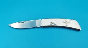 Kershaw 5200 Wildlife Ducks Pocket Knife Lockback Plain Edge Blade Japan - Picture 1 of 10