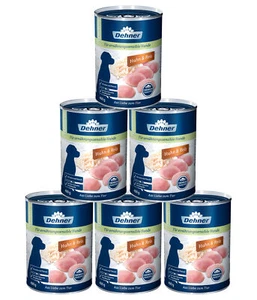 Hundefutter Nassfutter Sensitive zuckerfrei Huhn Reis 6 x 400 g Dose, Dehner - Bild 1 von 2