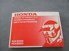 Bordbuch Fahrer-Handbuch Honda NX 500-650 ET 00X37-MW2-8000 Bedienungsanleitung