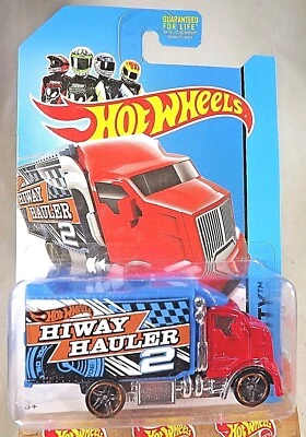 Camión de carretera Hot Wheels #6 HW City-HW City Works 2014 2 rojo-azul variación wPr5 Foto 1 de 4