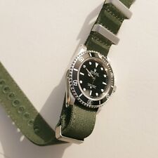 Canvas NATO Strap Armband 20 mm Farbe dunkel oliv #  black watch strap 8798