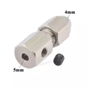 RC Boot Flex Spannkupplung Kupplungen für 5 mm Motorwelle auf 4 mm Flexkabel - Bild 1 von 4