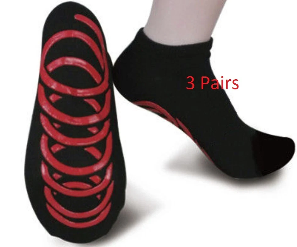 Calcetines antibacterianos antideslizantes con agarre de yoga Nama Stayfit para adultos (3 pares) Foto 1 de 1