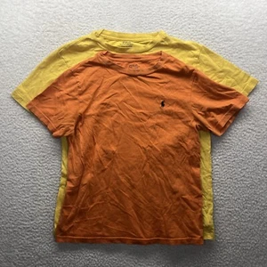 Polo Ralph Lauren Tshirt Youth Medium Multicolored Large Lot Of 2 100% Cotton - Picture 1 of 14