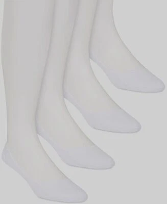 $30 Calvin Klein Men's White 4-Pair Classic Cotton No-Show Liner Socks Shoe OS - Image 1 of 2