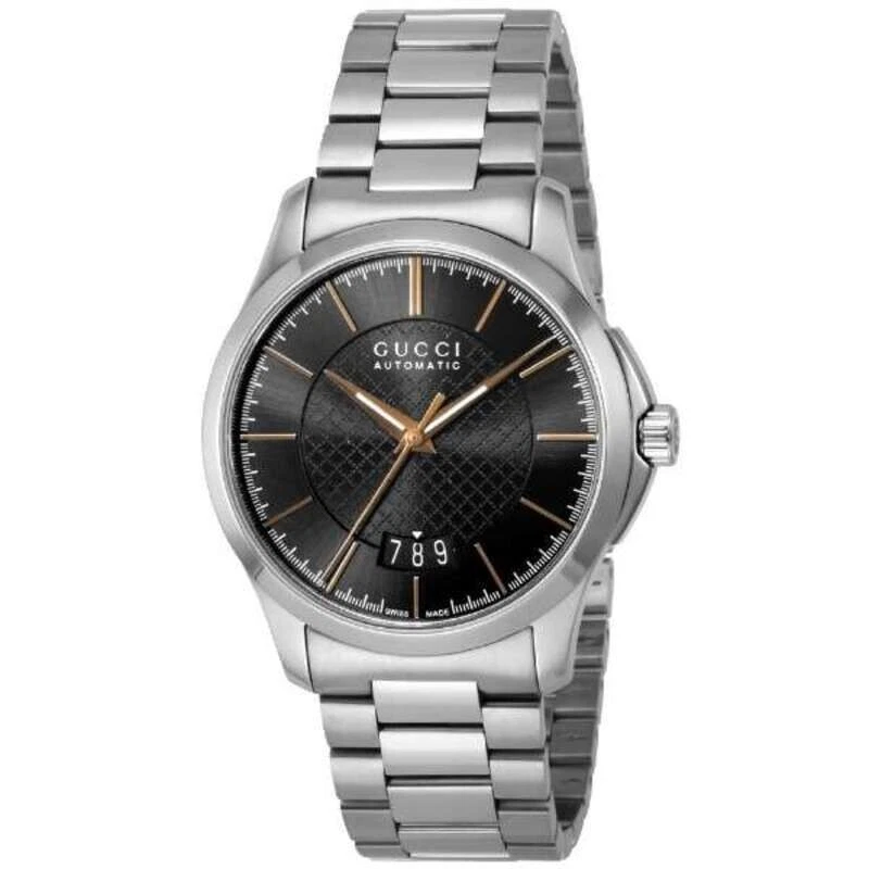Gucci G-Timeless 38mm Silver Stainless Steel Case, Silver Stainless Steel Bracelet, Men's Watch - (YA126432)
