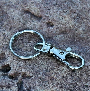 Cierre Mosquetón Color Plata 6x39 MM Con Anillo para Llaves Diámetro 16MM Nuevo - Imagen 1 de 1