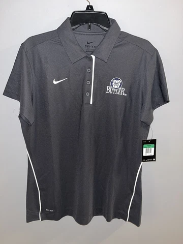 NWT Butler Bulldogs Nike Dri Fit Womens XL Gray Polo Shirt Cover