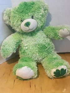 Build A Bear Lucky Clover Teddy Plush 17" Shamrock Green St Patrick's Day BAB - Picture 1 of 5
