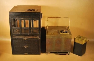 100+ YO JAPANISCHER SAKEWÄRMER / ANTIK MEIJI ÄRA HOLZ & MESSING HIBACHI - FEUERSCHALE - Bild 1 von 24