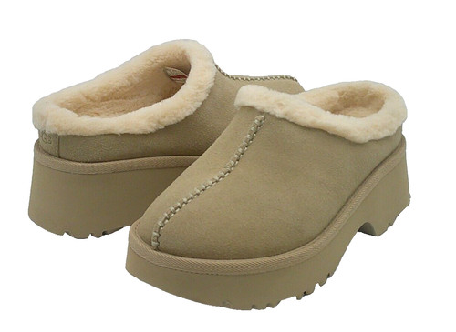 UGG NEW HEIGHTS ZOCCOLI COMODI SCARPE DA DONNA SEMI DI SENAPE US 7 UK 5 EU 38 JP 24