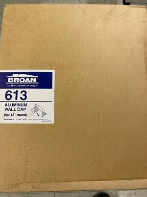 Broan 613 12  Round Duct Wall Cap W/ Backdraft Damper • 64$