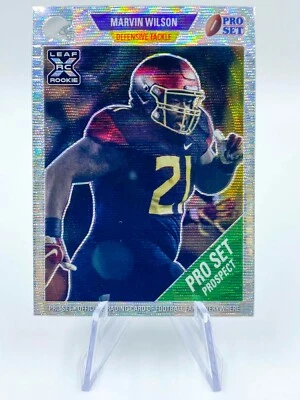 MARVIN WILSON Rookie 2021 Leaf Pro Set Metal Silver Wave /15 FSU Eagles - Image 1 of 3