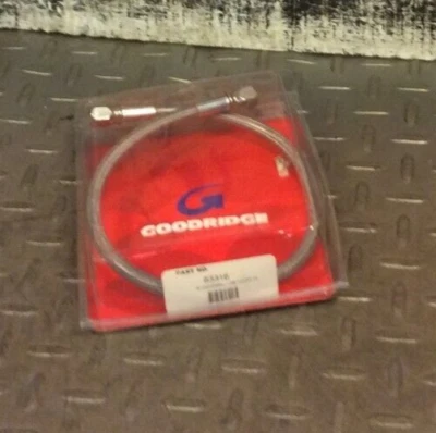 Cable de línea de manguera de freno universal de 16" de acero inoxidable Goodridge 83316 83316 Foto 1 de 4