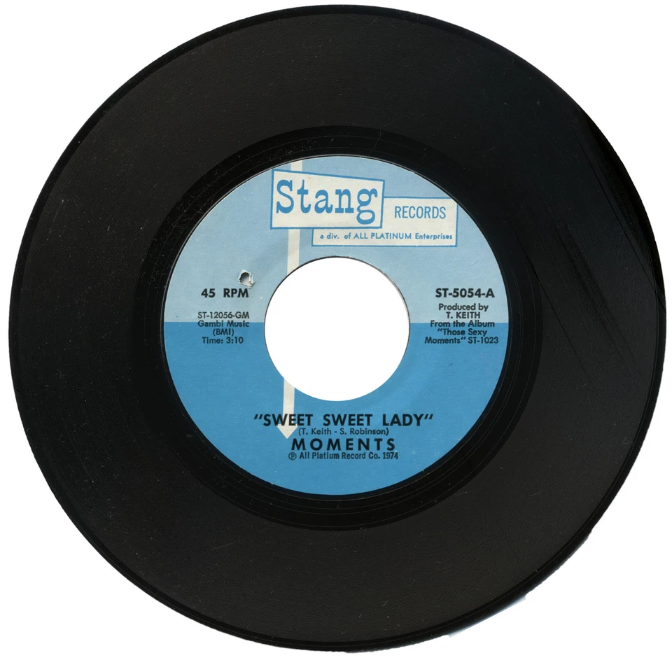 MOMENTS  "SWEET SWEET LADY c/w THE NEXT TIME I SEE YOU"  1974 SOUL - Image 1 of 1