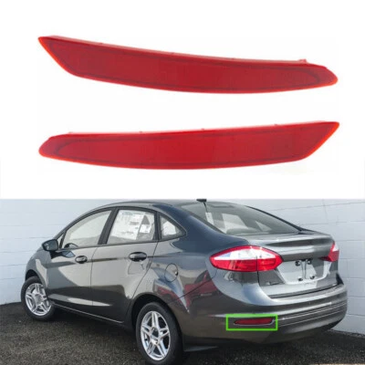 Rear Bumper Reflector light Pair For Ford Fiesta 2014-2019 Sedan BS7Z13A565B Foto 1 de 4