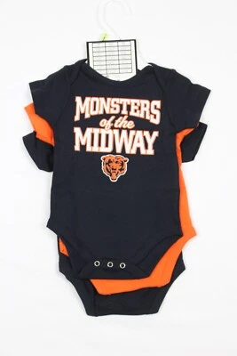 Chicago Bears Baby Infant 3 Piece Creeper Set Short Sleeve Monters of the Midway - Image 1 of 3