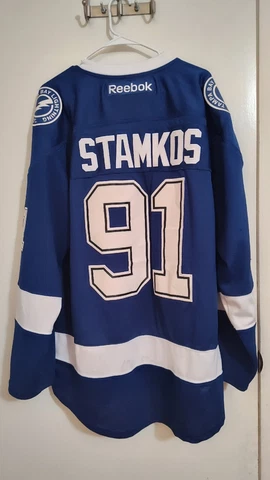 Pre-Captain Steven Stamkos Tampa Bay Lightning NHL Hockey Jersey Blue Home XL Cover