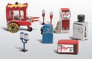 Woodland Scenics D230 - 8 x Vending Machines White Metal Kit 00/H0 Gauge 1stPost - Picture 1 of 11