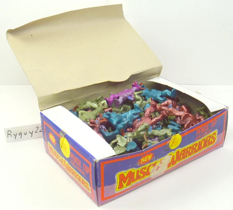 Muscle Warriors, 1980's vintage, Store Display Box & figures, MOTU, Galaxy, KO Cover