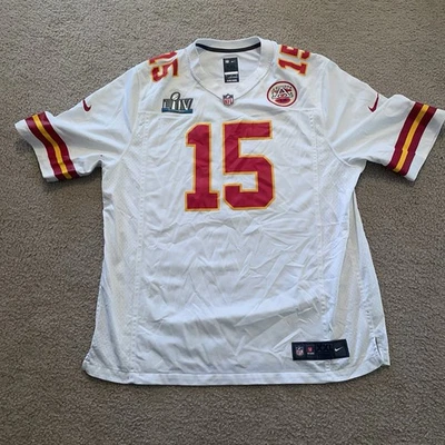 Camiseta blanca Nike XXL Patrick Mahomes #15 Kansas City Chiefs Super Bowl LIV 54 Foto 1 de 4