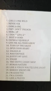 MADONNA - ORIGINAL NO UNA COPIA ANFITEATRO CONCIERTO DE SAN LUIS SETLIST USADO - Imagen 1 de 1