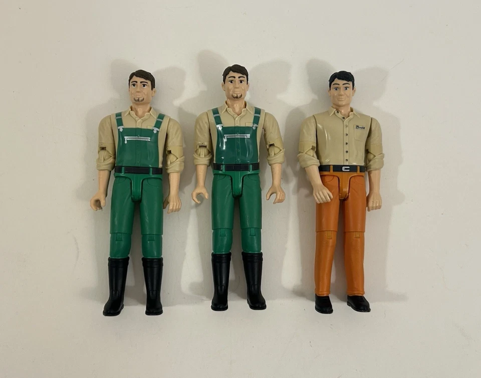 Lot of 3 Bruder BWorld Figures Gardeners Worker 4" tall - Image 1 of 4