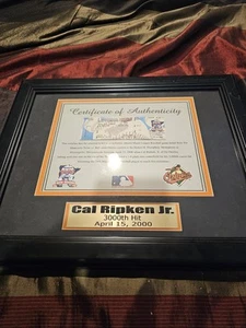 Cal Ripken Jr Unused Framed 3000th Hit Full Ticket - Picture 1 of 3