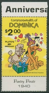 Dominica 1981 Walt Disneys "Pluto" 706 mit Rand postfrisch - Bild 1 von 1