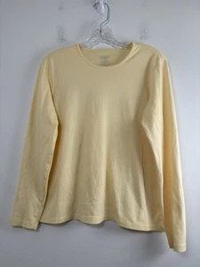 LL Bean Top Damen Supima Cotton Large Gelb Langarm - Bild 1 von 10