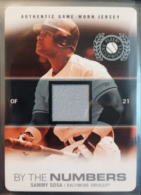 2005 Fleer Patchworks By the Numbers Sammy Sosa (BTN-SS) jersey /199 - Image 1 of 2