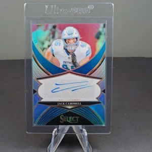 🔵⚪🔵Jack Campbell 2024 Select Signatures SP Silver Auto Detroit Lions - Picture 1 of 2