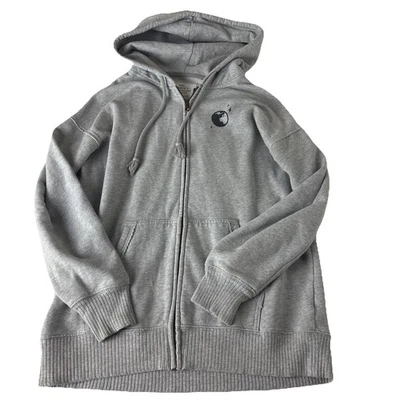 Sudadera con Capucha Gris American Eagle Outfitters XS/S "El Verano Me volví Bonita" Cremallera Completa Foto 1 de 4