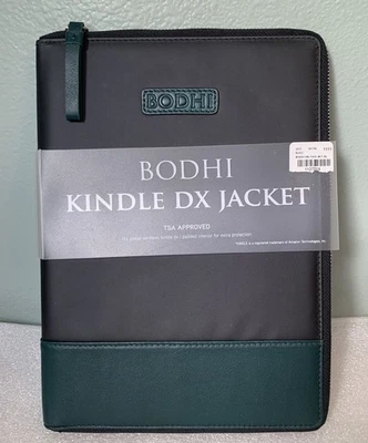 Capa Jaqueta BODHI Couro Italiano Kindle DX Book Preta Nova - Imagem 1 de 3