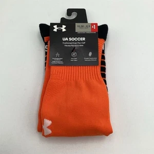 Under Armour Youth Soccer Over The Calf Socks Orange Size 4-5 - Picture 1 of 6