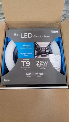 15-Watt 8 in. T9 G10q Type A Plug and Play Linear Circline LED bulb - 4pk - Image 1 of 3